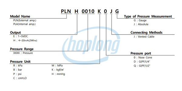 Sơ đồ chọn mã cảm biến nhiệt độ PLN / PLA Sensys