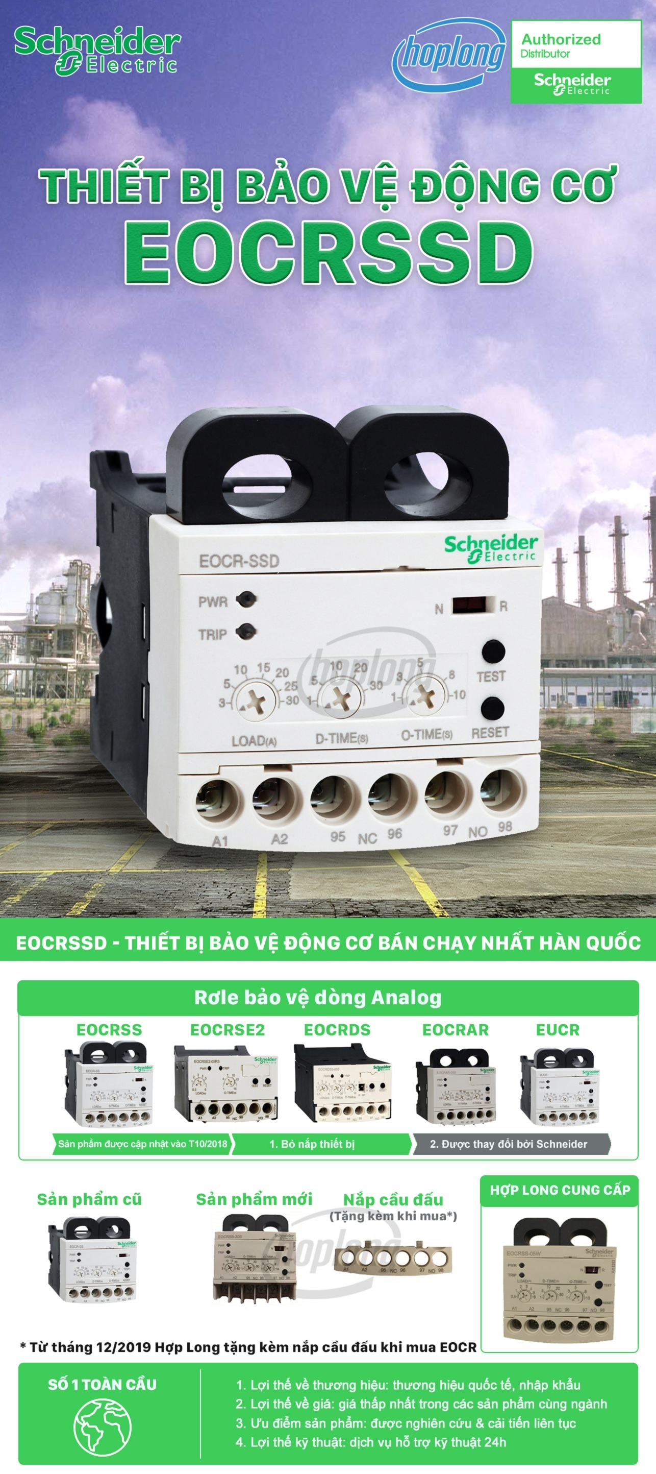 Rơ le bảo vệ EOCR-SSD-05S Schneider