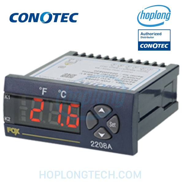 bộ điều khiển nhiệt độ Conotec FOX-2208A thiết kế nhỏ gọn dễ sử dụng